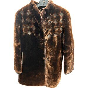 Vintage Sheepskin Mouton Fur Coat